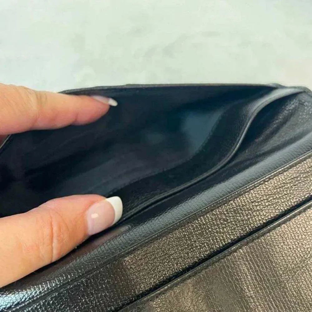 Chanel Coco Button Caviar Leather Snap Wallet on a Chain - Picture 9 of 14